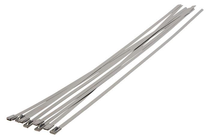 Kabelstrips 360 mm rustfritt stål 10 stk.